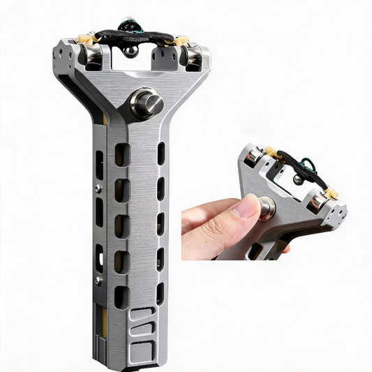 Professional Telescopic Aluminum Alloy Auto-Loading Slingshot Full Kit (200 Steel Balls)