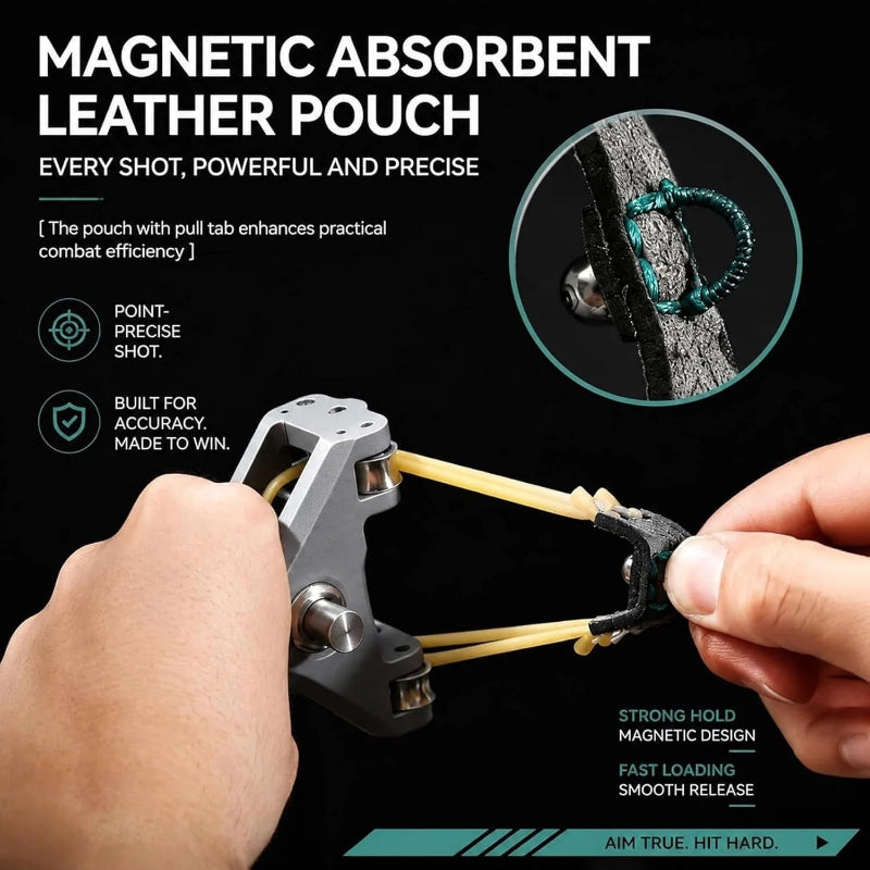 🔥Limited-Time 50% OFF&Free Shipping✨Professional Telescopic Aluminum Alloy Auto-Loading Slingshot Full Kit (200 Steel Balls)