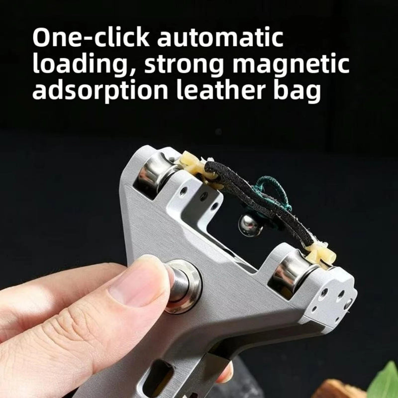 🔥Limited-Time 50% OFF&Free Shipping✨Professional Telescopic Aluminum Alloy Auto-Loading Slingshot Full Kit (200 Steel Balls)