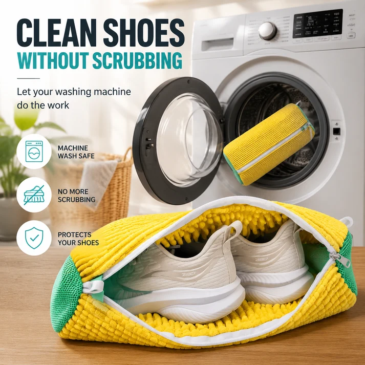 👟No-Scrub Shoe Washing Bag – Clean & Protect Your Sneakers in the Washing Machine