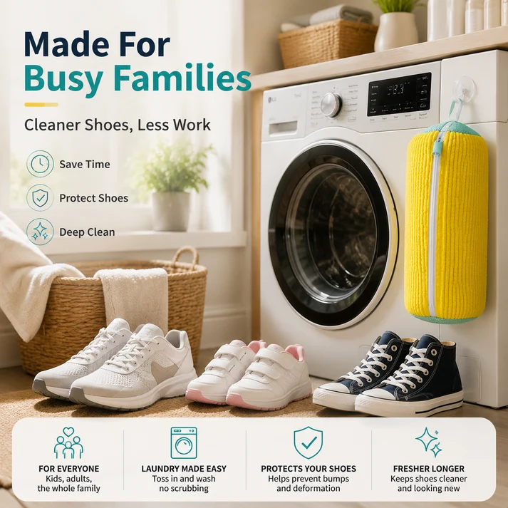 👟No-Scrub Shoe Washing Bag – Clean & Protect Your Sneakers in the Washing Machine