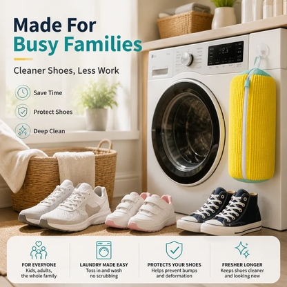 👟No-Scrub Shoe Washing Bag – Clean & Protect Your Sneakers in the Washing Machine