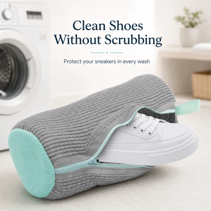 👟No-Scrub Shoe Washing Bag – Clean & Protect Your Sneakers in the Washing Machine
