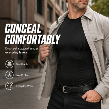 Ambidextrous Concealed Carry Compression Shirt