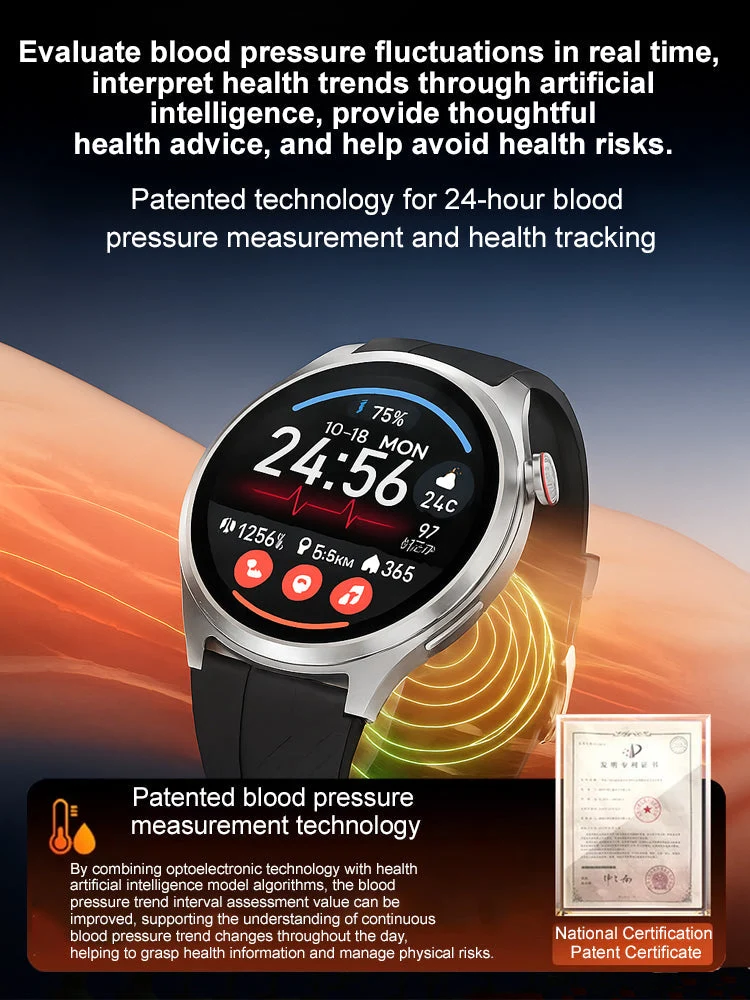 Flagship Health Smartwatch – 24/7 Heart Rate, Blood Oxygen & Sleep Monitor