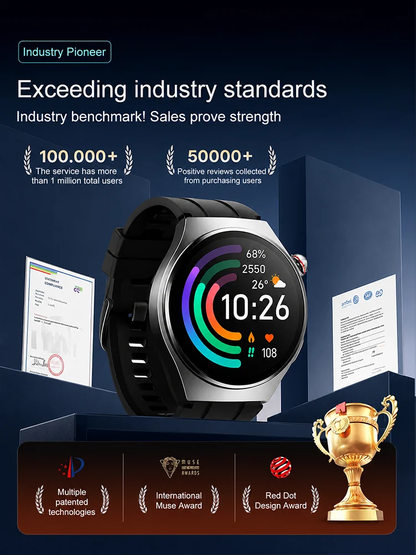 Flagship Health Smartwatch – 24/7 Heart Rate, Blood Oxygen & Sleep Monitor