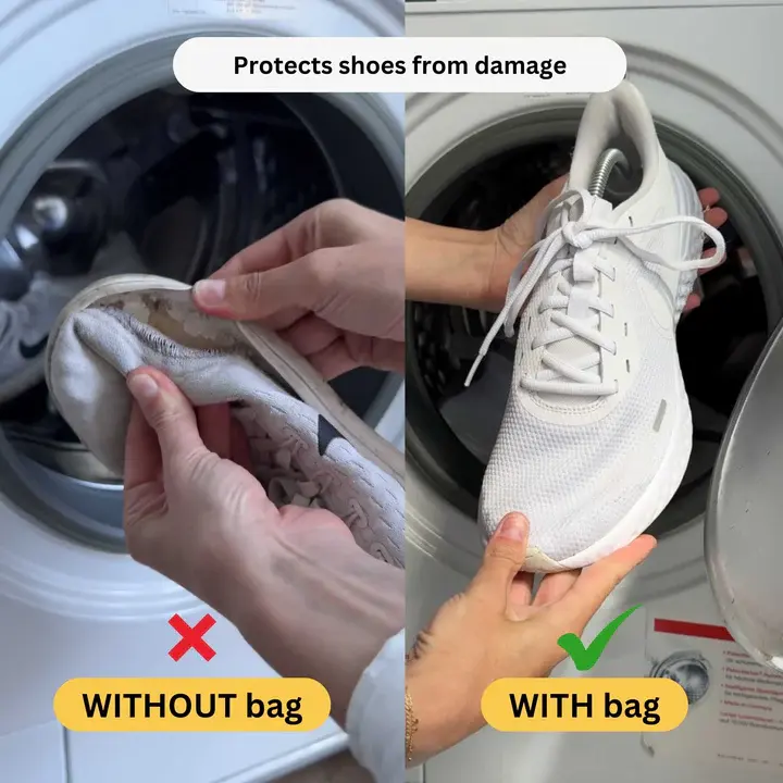 No-Scrub Sneaker Washing Bag with Padded Protection