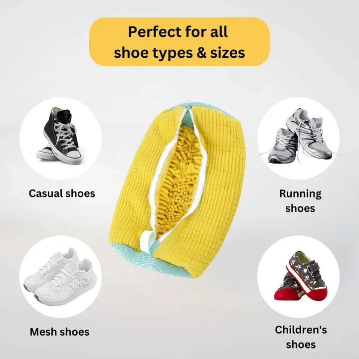 No-Scrub Sneaker Washing Bag with Padded Protection