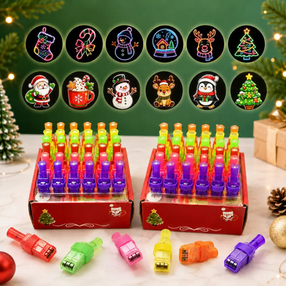 Halloween Finger Projector Rings – LED Party Favors for Kids (36/48 PCS)
