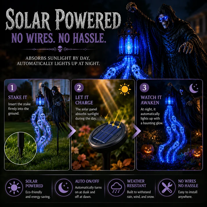 Animated Halloween Soul Harvester Garden Light Collection