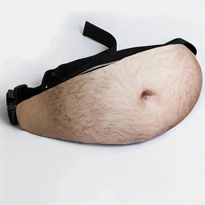 Funny Belly Fanny Pack – Realistic Fake Belly Waist Bag | Novelty Prank Gift