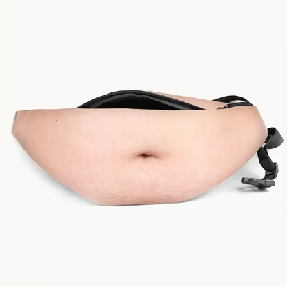 Funny Belly Fanny Pack – Realistic Fake Belly Waist Bag | Novelty Prank Gift
