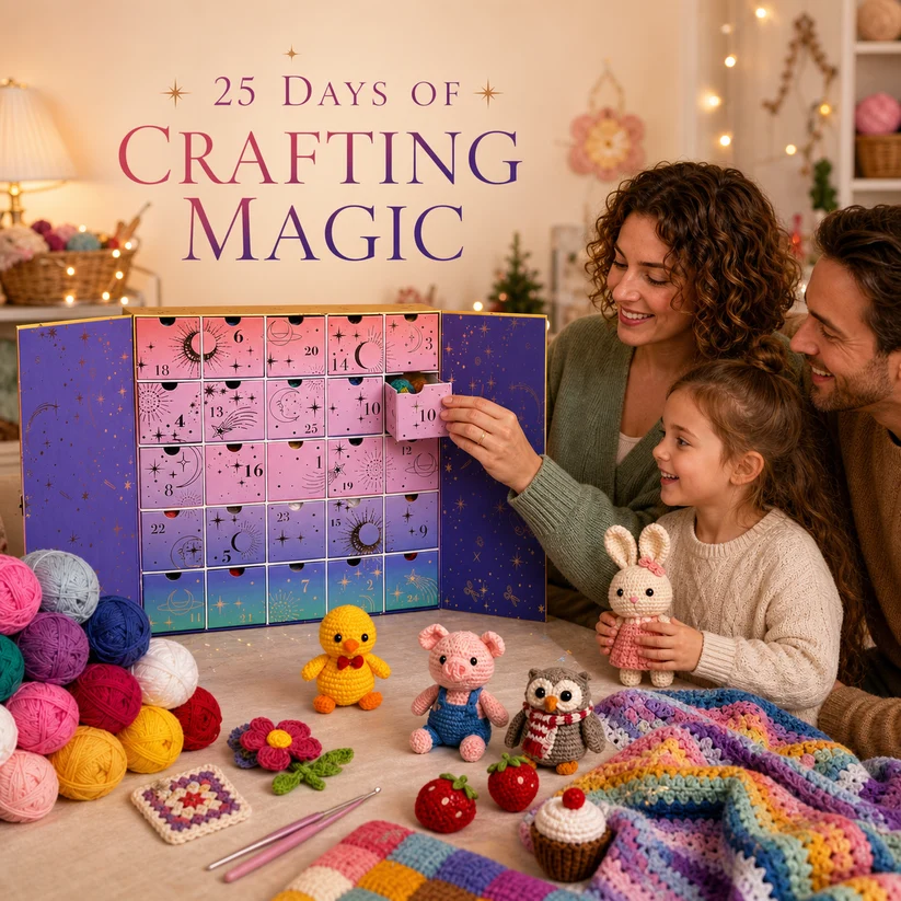 🧵 Crochet Advent Calendar 2026 – 25 Days of Yarn, Crochet Tools, Patterns & Creative Surprises (🔥Same as in the video)