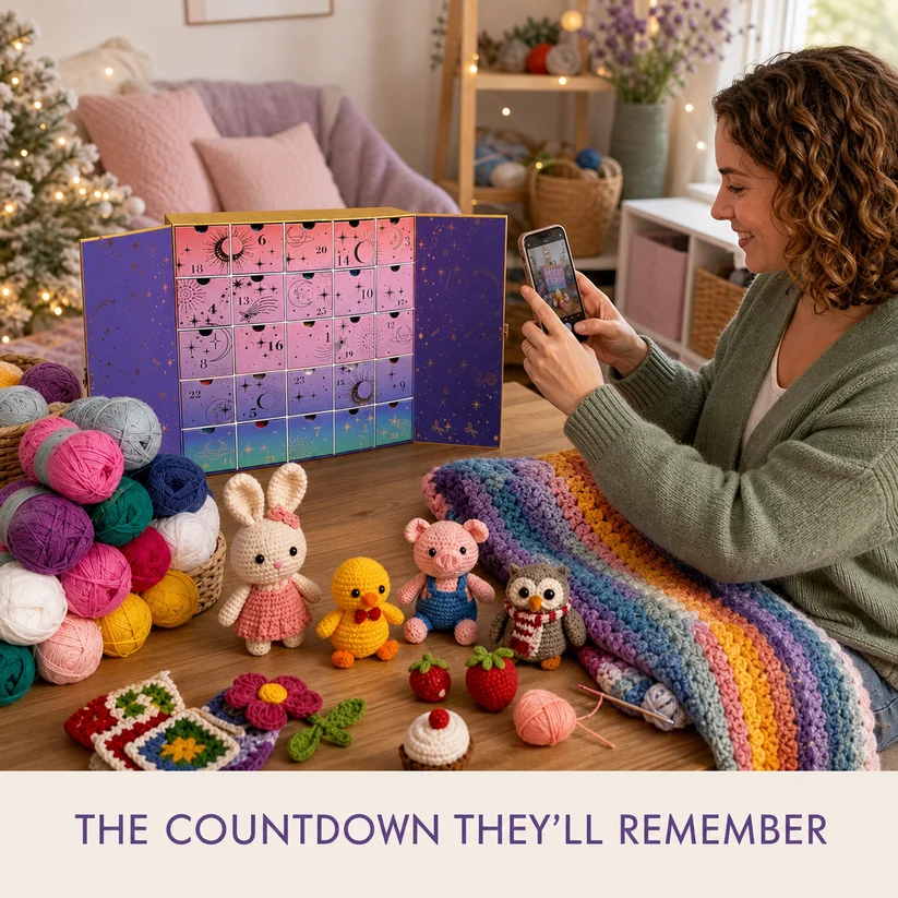 Crochet Advent Calendar home decor