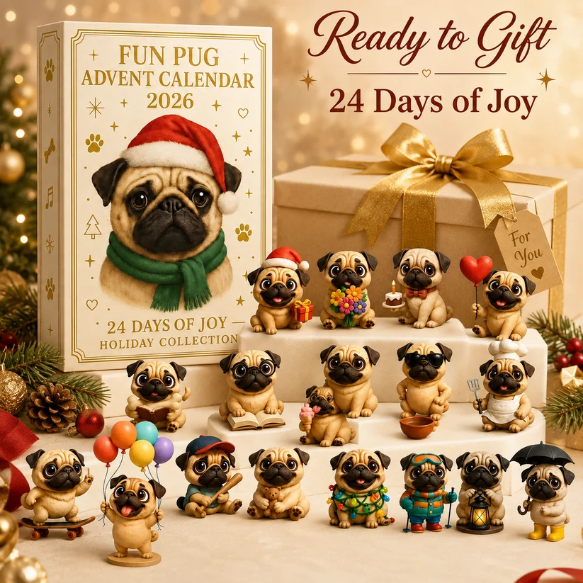 2026 Pug Advent Calendar – 24-Day Collectible Dog Countdown