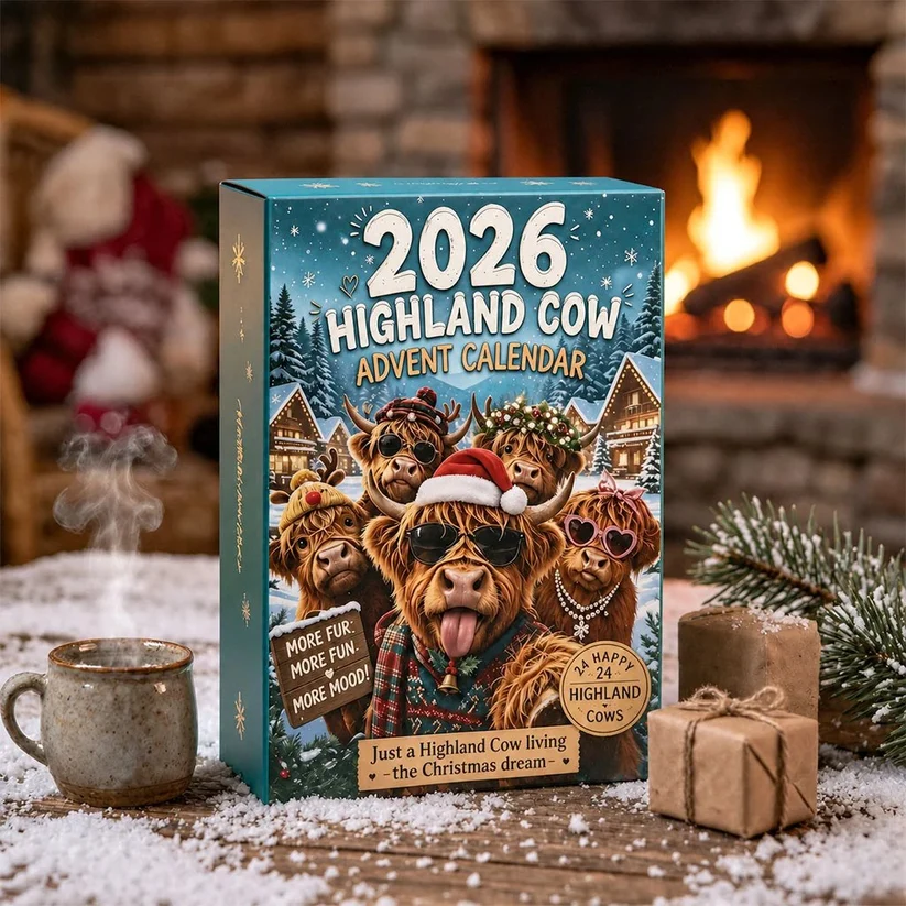 2026 Highland Cow Advent Calendar - 24 Collectible Figures