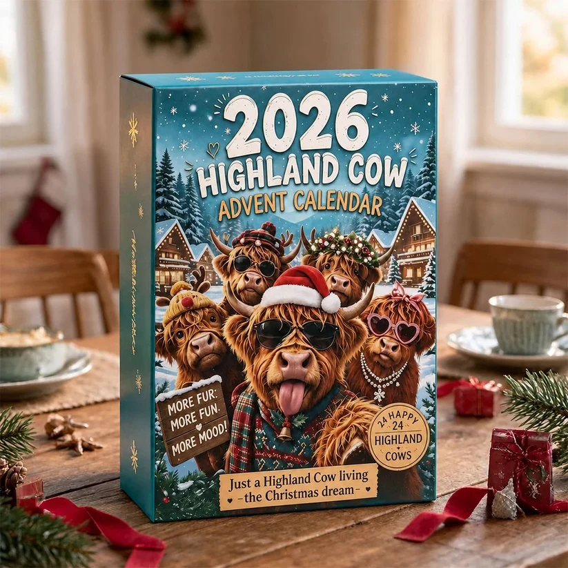 2026 Highland Cow Advent Calendar - 24 Collectible Figures