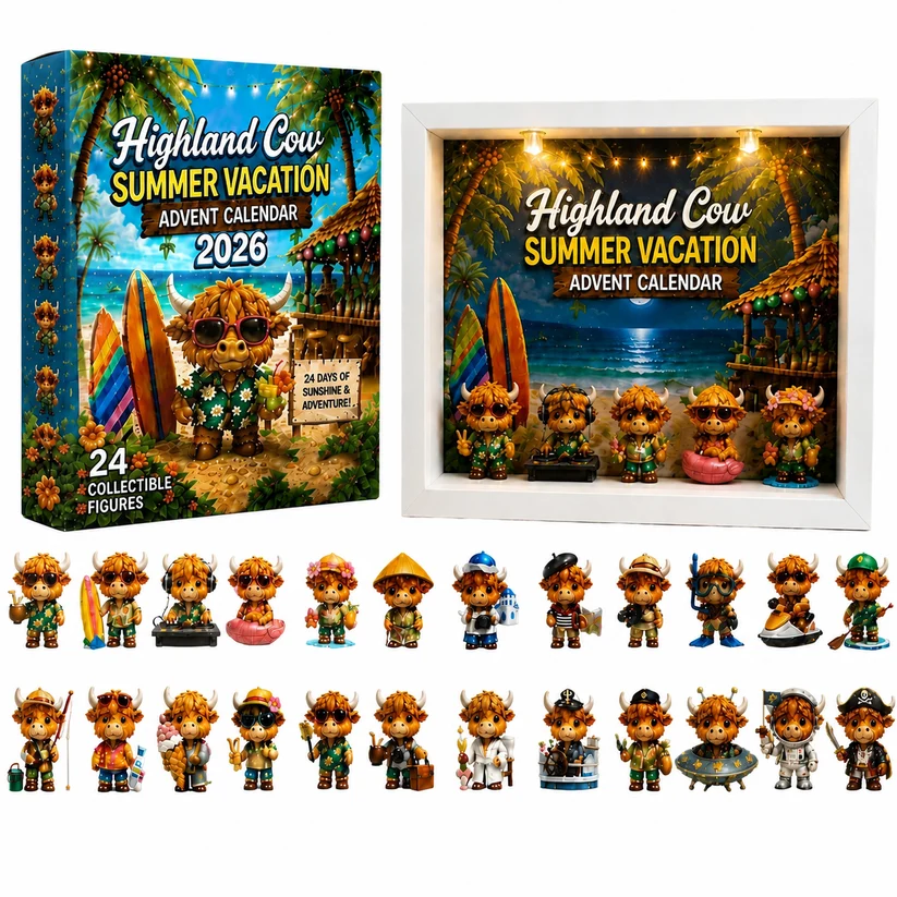 🔥FLASH SALE 50% OFF - 🐮Highland Cow Summer Vacation Advent Calendar 2026