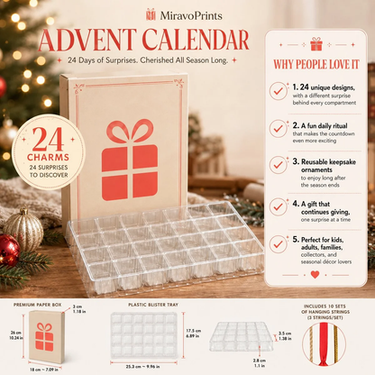 24 Days of Christmas Teddy Dog Magic Advent Calendar 2026 - 24-Day Countdown, Acrylic Charms