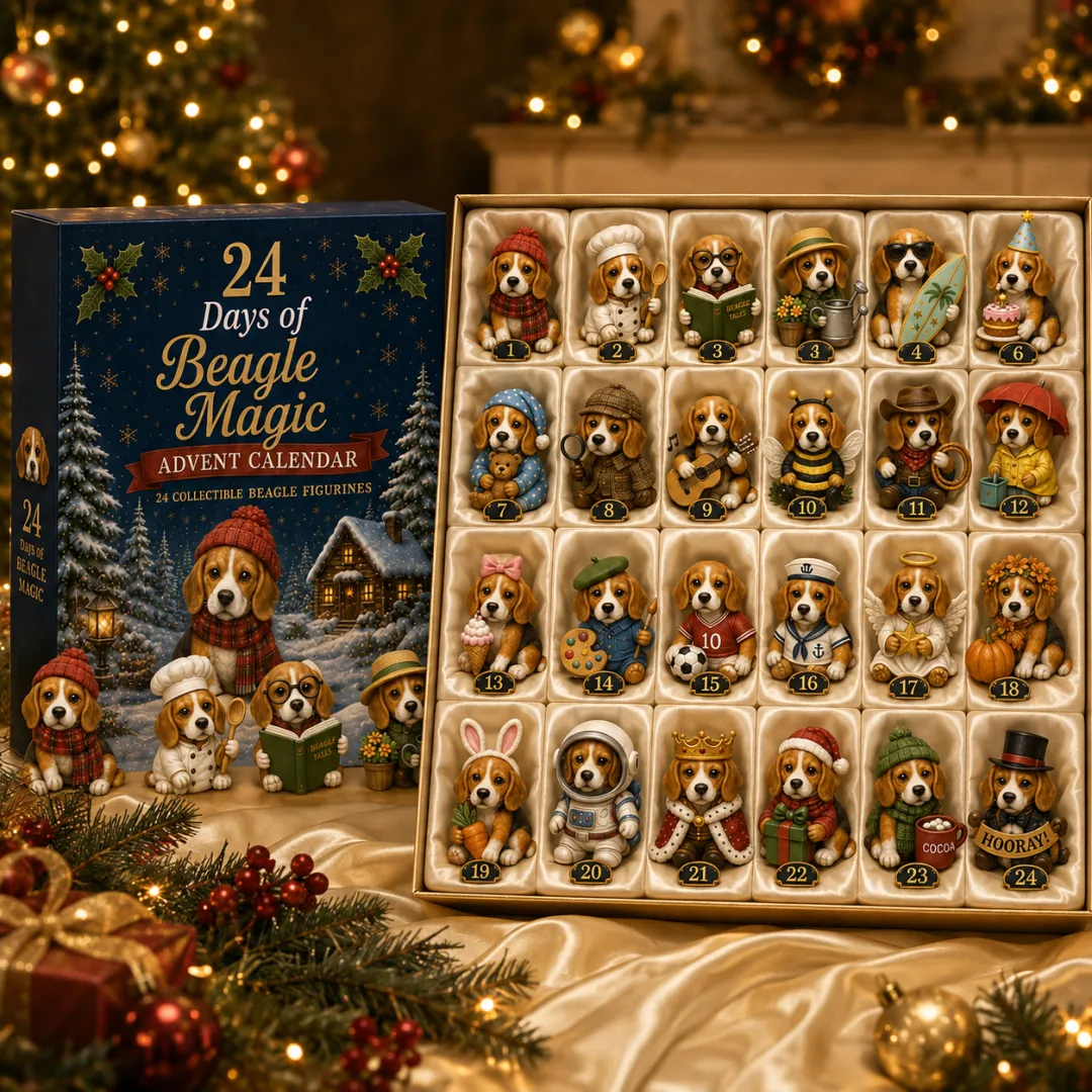 2026 Beagle Advent Calendar - 24 Collectible Dog Figurines