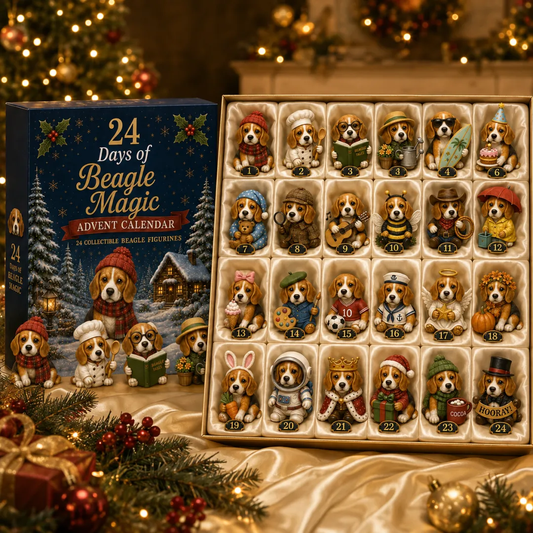 2026 Beagle Advent Calendar - 24 Collectible Dog Figurines