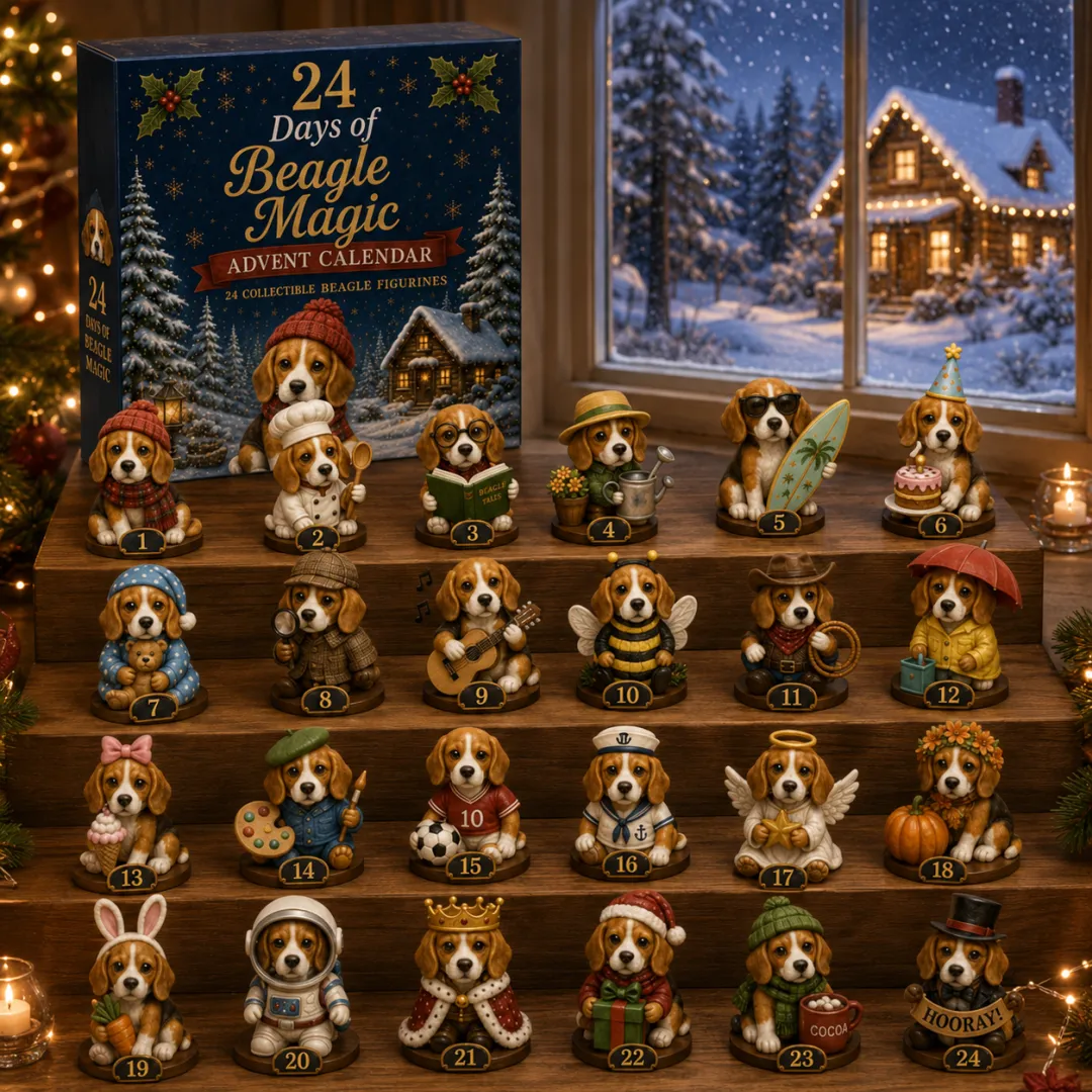 2026 Beagle Advent Calendar - 24 Collectible Dog Figurines