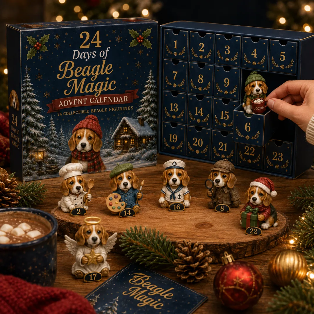 2026 Beagle Advent Calendar - 24 Collectible Dog Figurines