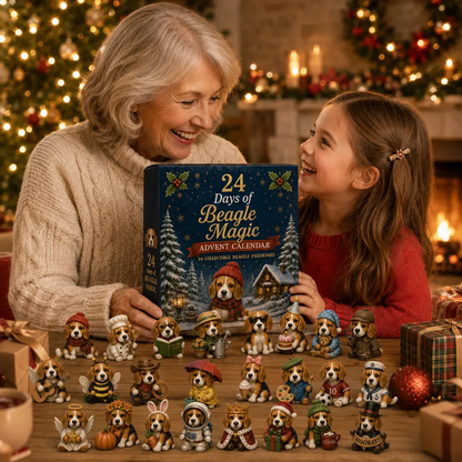 2026 Beagle Advent Calendar - 24 Collectible Dog Figurines