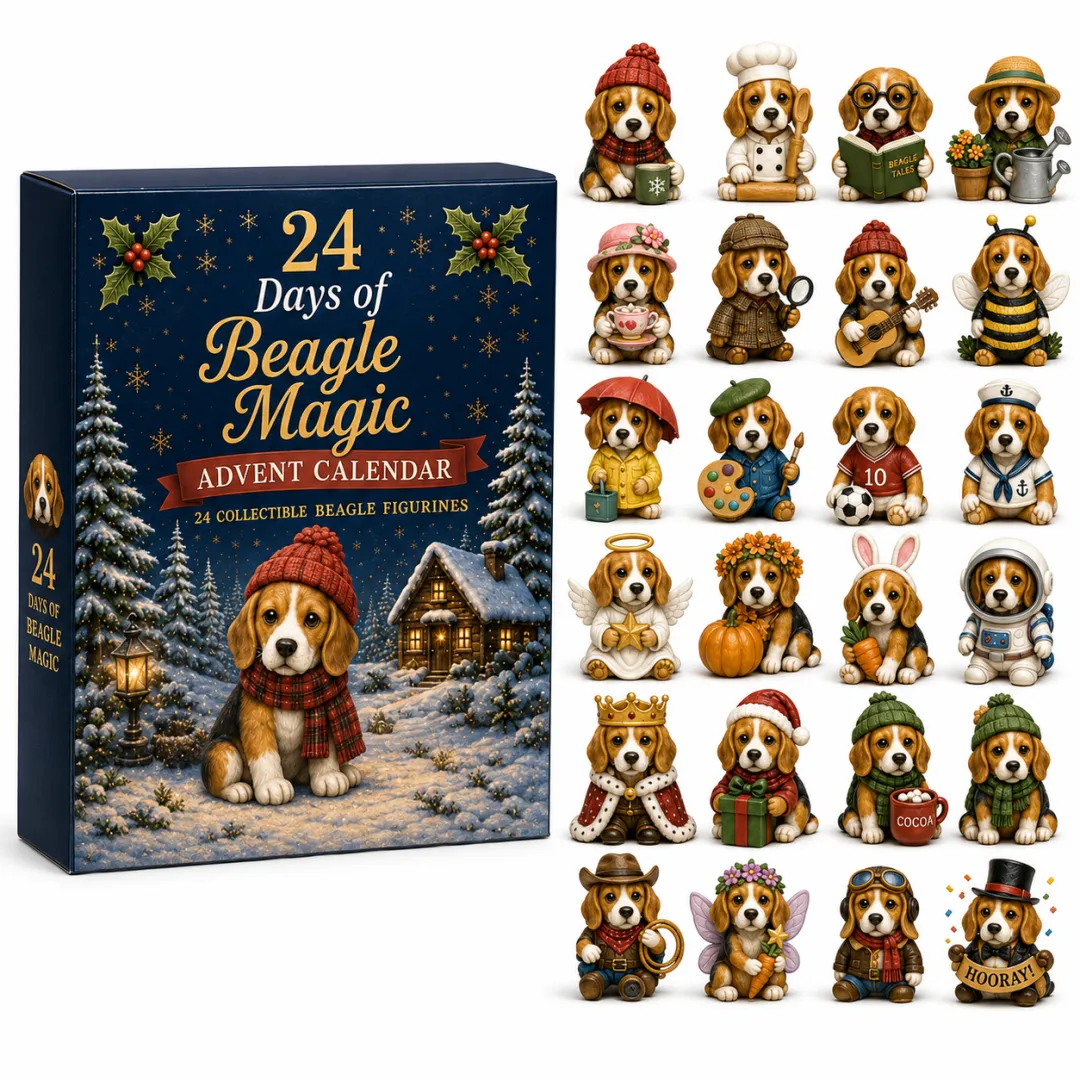2026 Beagle Advent Calendar - 24 Collectible Dog Figurines