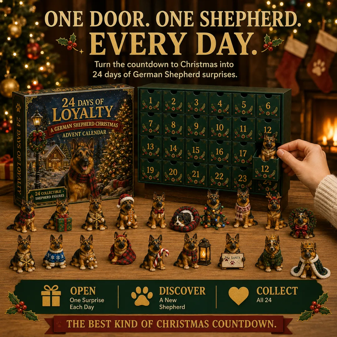 2026 German Shepherd Advent Calendar - 24 Dog Figurines