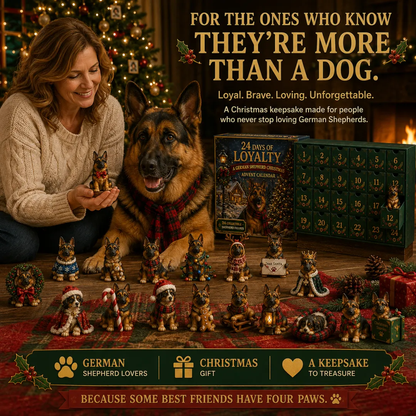 2026 German Shepherd Advent Calendar - 24 Dog Figurines