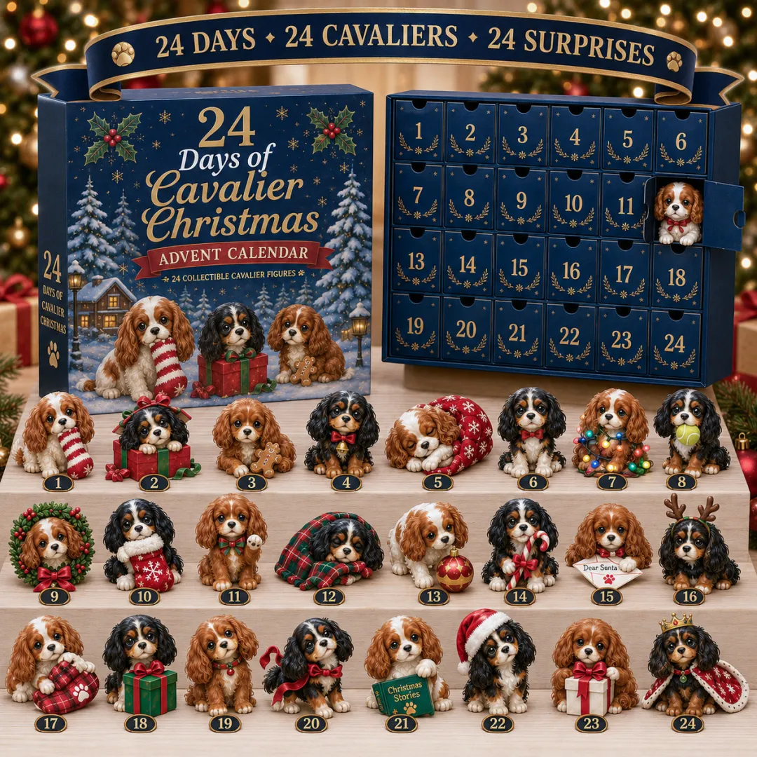 2026 Cavalier Advent Calendar - 24 Collectible Dog Figurines