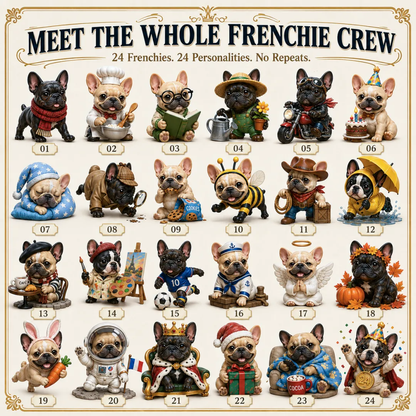 2026 French Bulldog Advent Calendar - 24 Dog Figurines