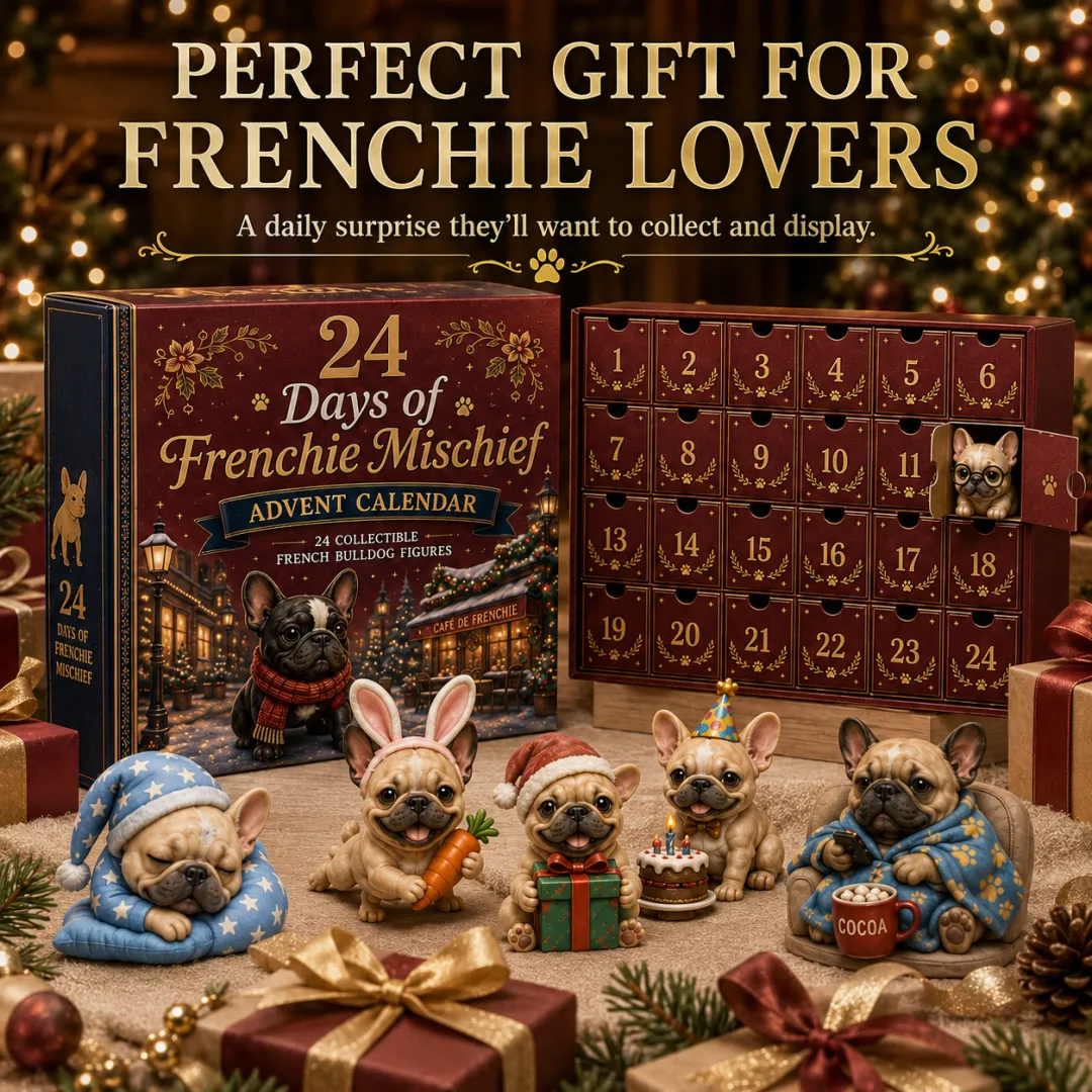 2026 French Bulldog Advent Calendar - 24 Dog Figurines