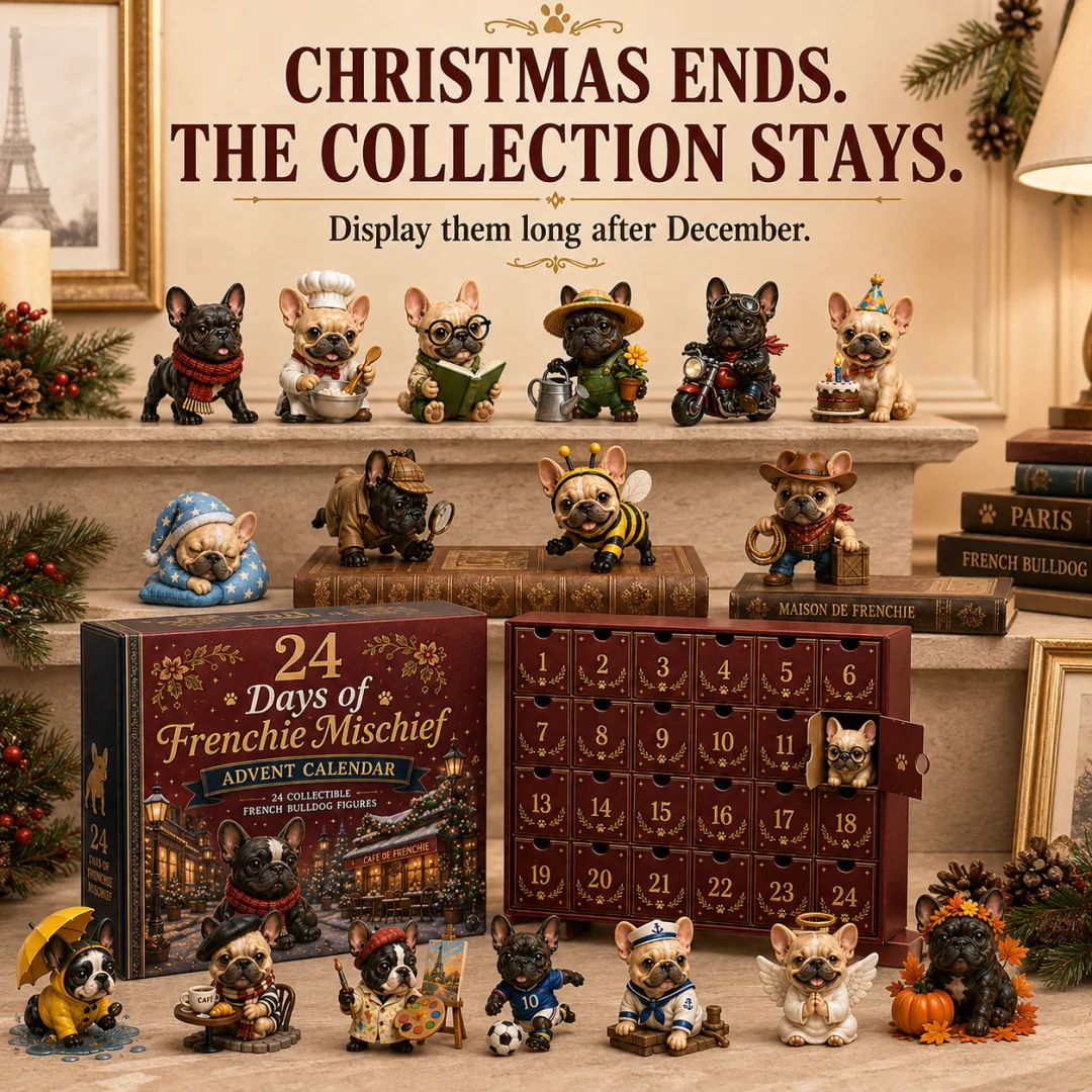 2026 French Bulldog Advent Calendar - 24 Dog Figurines