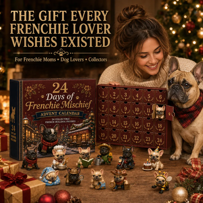 2026 French Bulldog Advent Calendar - 24 Dog Figurines