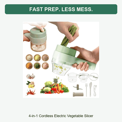 4-in-1 Cordless Electric Vegetable Slicer