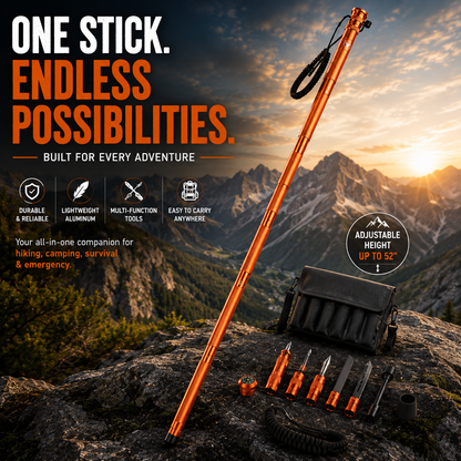 🚨 LAST DAY 40% OFF | TerraTactic™ Tactical TrekkingStaff - DetachableSurvival System