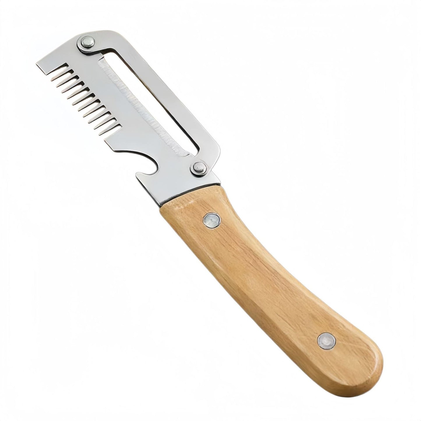 ✨Discounted Price ✨Multi-Functional Vegetable Peeler for Kitchen, Ultra-Sharp Stainless Steel Blade with Wooden Handle and Bottle Opener (2 Pcs)